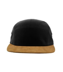 5 Panel Blank Black Brown Suede