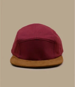 5 Panel Blank Burgundy Brown Suede