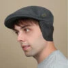 Kangol 504 Wool Earflap Dk Flannel -Célèbre Chapeaux Magasin 504 wool earflap dk flannelberet20gris20protege20oreilles2050420Wool20Earflap20dk20flannel