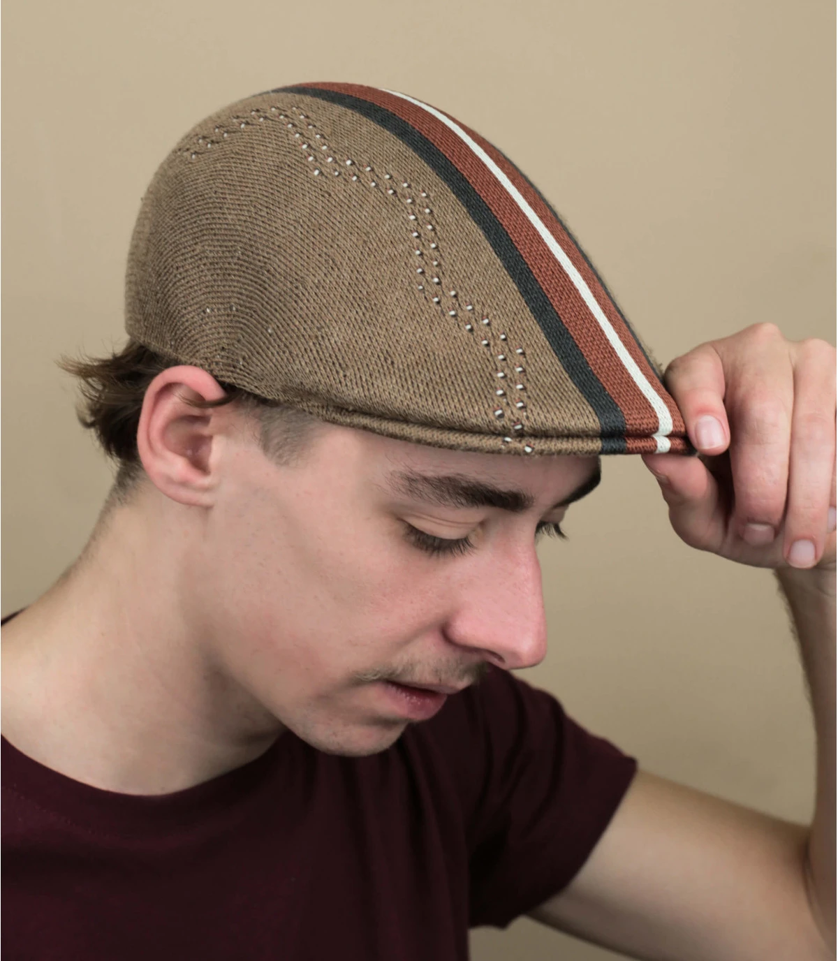 507 Slike Stripe camel Kangol 507 Slike Stripe Camel -Célèbre Chapeaux Magasin 507 slike stripe camel