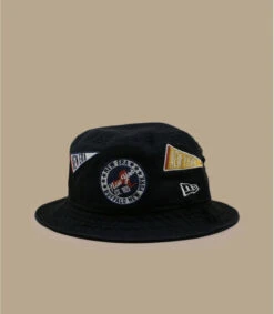 NEW ERA All Over Patch Bucket Black -Célèbre Chapeaux Magasin all over patch bucket black 2