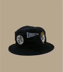 NEW ERA All Over Patch Bucket Black -Célèbre Chapeaux Magasin all over patch bucket black 4