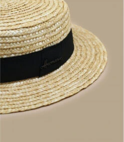 Boater Natural 4 Boater Natural -Célèbre Chapeaux Magasin boater naturalcanotier20paille20galon20noir