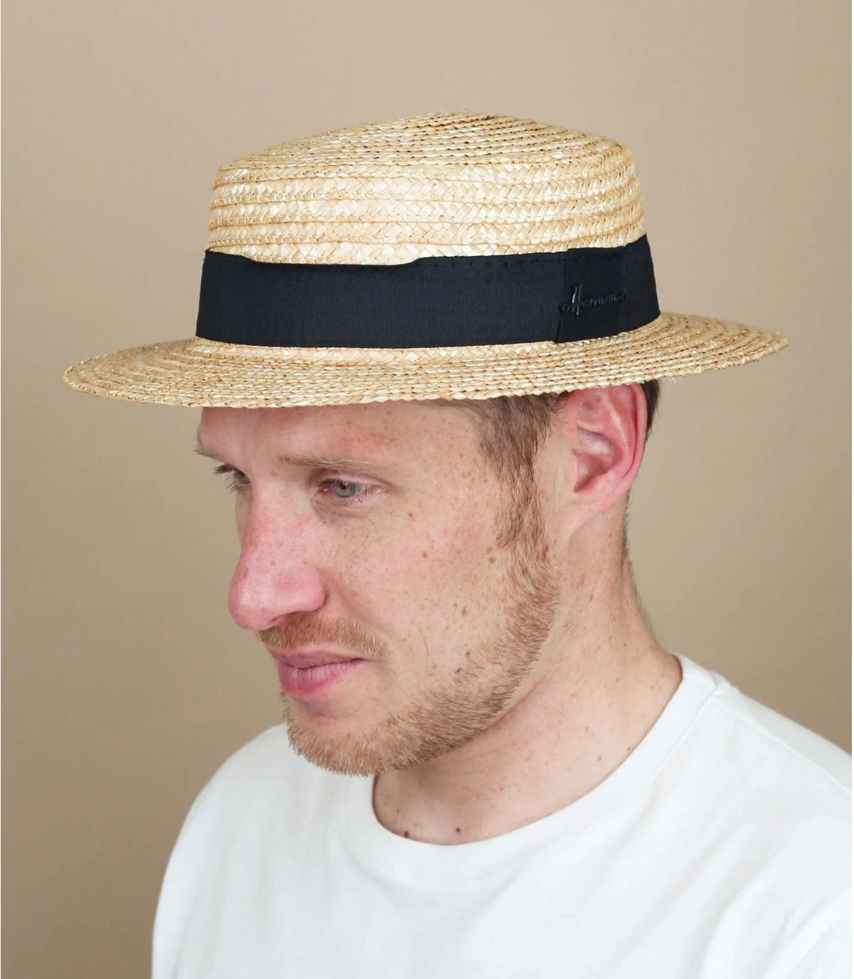 Boater natural Boater Natural -Célèbre Chapeaux Magasin boater naturalcanotier20paille20galon20noir20Boater20natural