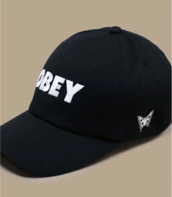 OBEY Bold Strapback Black -Célèbre Chapeaux Magasin bold strapback black 1
