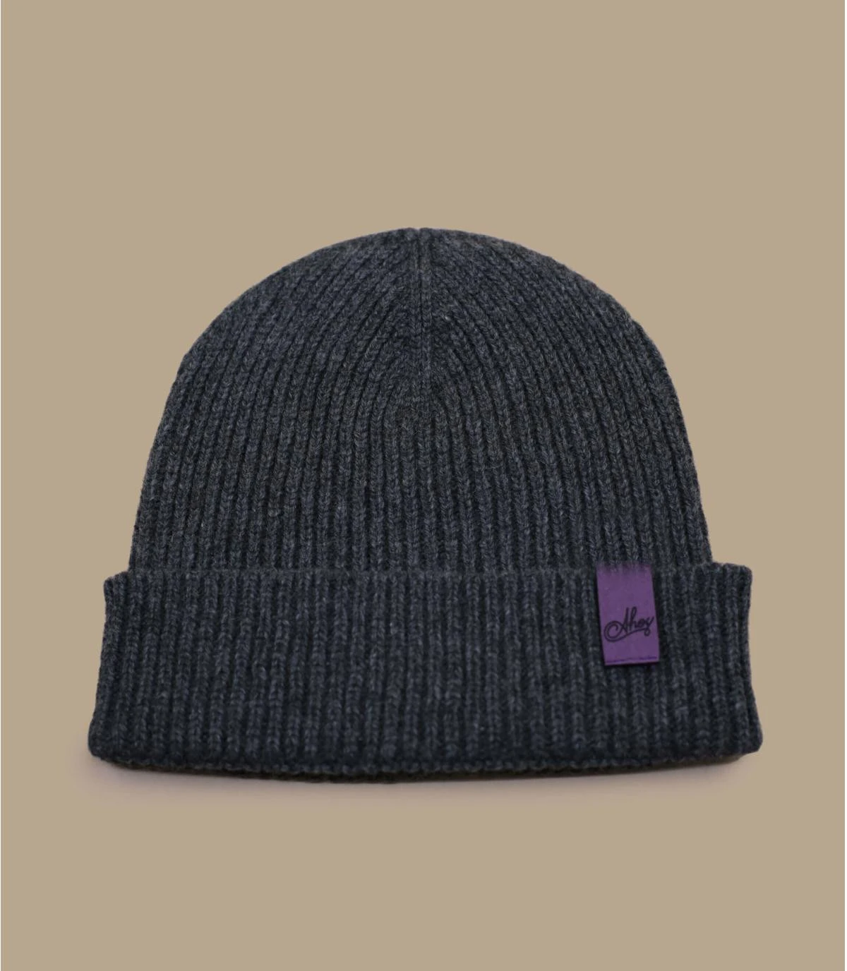 Bonnet Ahoy anthracite purple. Eco & Fabriqué en France Bonnet Ahoy Anthracite Purple. Eco & Fabriqué En France -Célèbre Chapeaux Magasin bonnet ahoy anthracite purple eco fabrique en france