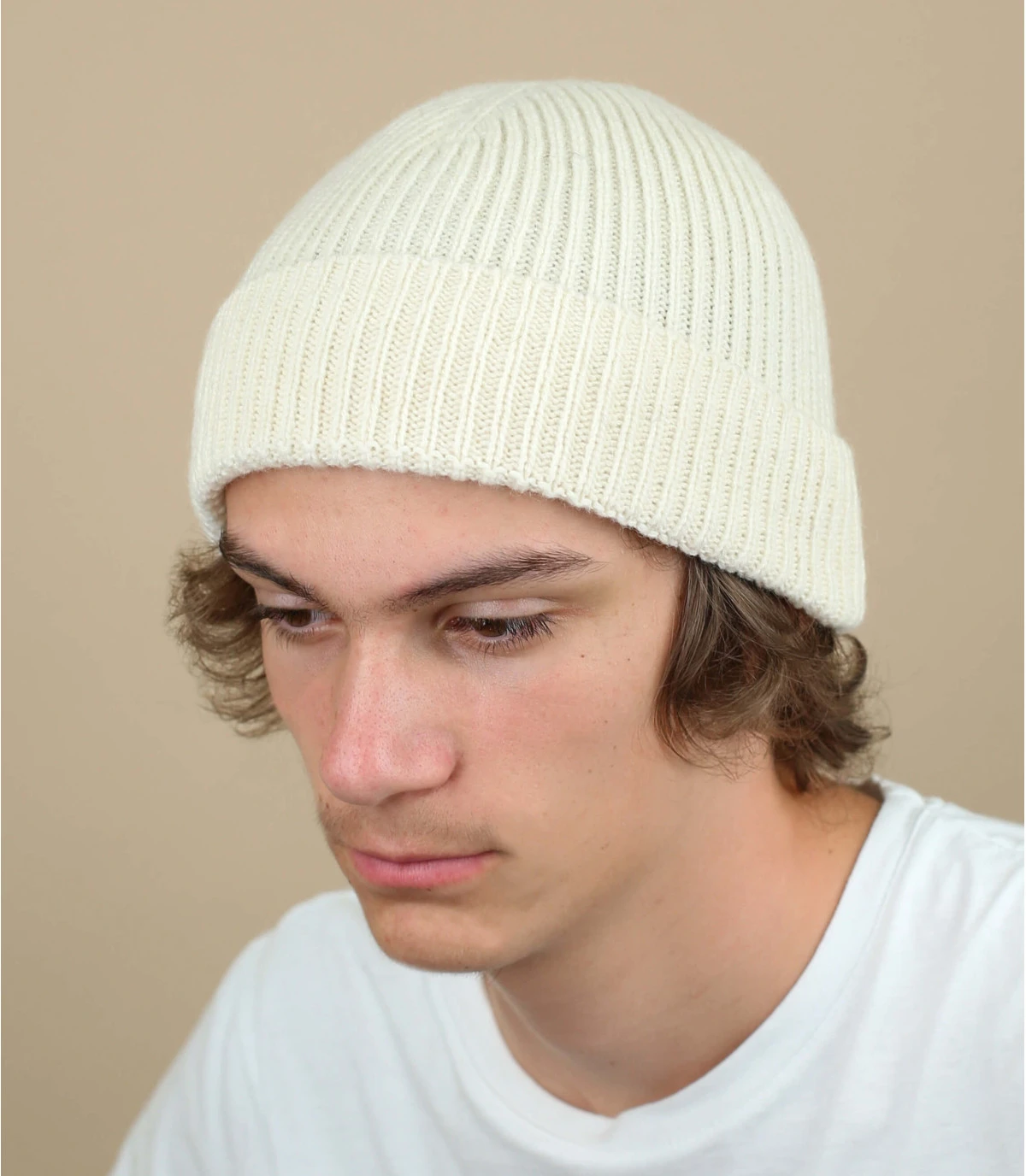 Bonnet fabriqué en France Laine recyclée ecru Bonnet Fabriqué En France Laine Recyclée Ecru -Célèbre Chapeaux Magasin bonnet fabrique en france laine recyclee ecru