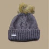 Seeberger Bonnet Pompon Mia Nutria -Célèbre Chapeaux Magasin bonnet pompon mia nutria