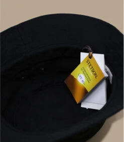 Stetson Bucket Cotton Twill Black -Célèbre Chapeaux Magasin bucket cotton twill black 3
