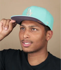 '47 BRAND Casquette Captain Dodgers Tiffany Blue