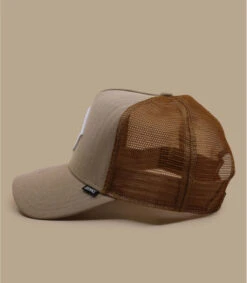 Casquette Trucker HFT Fine Herringbone Camel -Célèbre Chapeaux Magasin casquette trucker hft fine herringbone camel 3