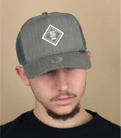 Casquette Trucker HFT Fine Herringbone Grey