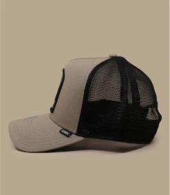 Casquette Trucker HFT Rebellion Beige Black -Célèbre Chapeaux Magasin casquette trucker hft rebellion beige black 2