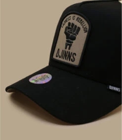 Casquette Trucker HFT Rebellion Black Beige -Célèbre Chapeaux Magasin casquette trucker hft rebellion black beige 2