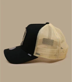 Casquette Trucker HFT Rebellion Black Beige -Célèbre Chapeaux Magasin casquette trucker hft rebellion black beige 3