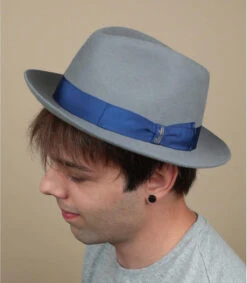 Borsalino Chapeau Feutre Lapin Gris