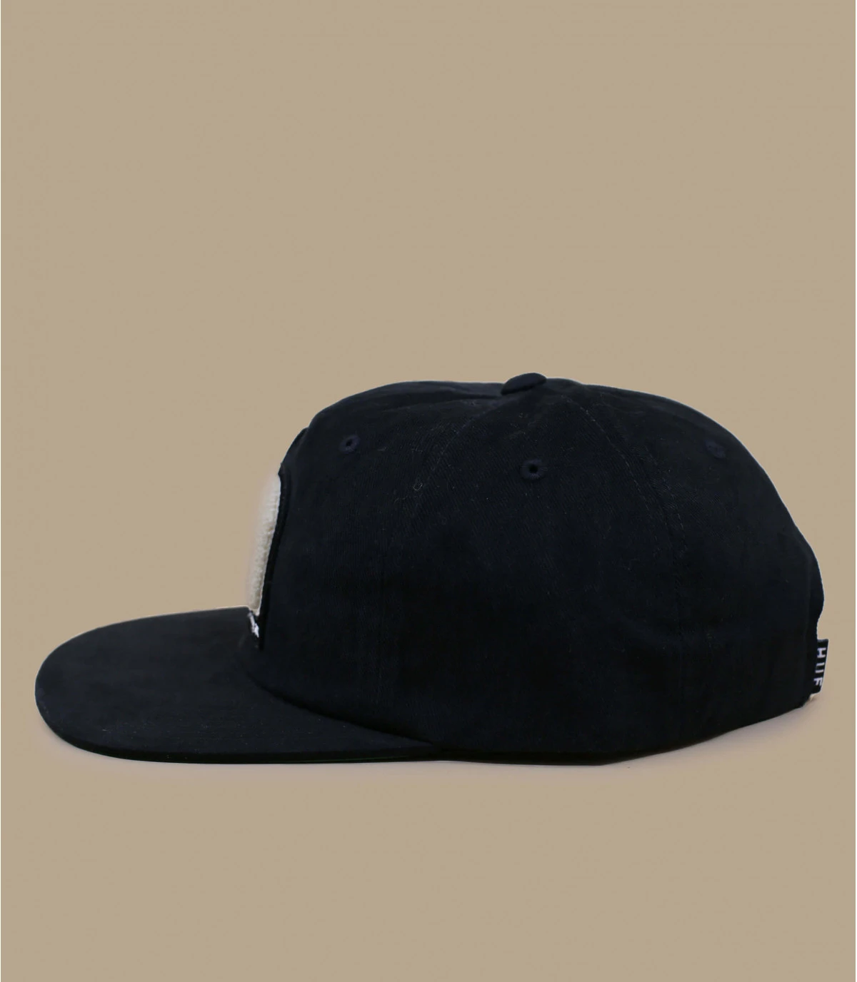 Chenille Patch 6 Panel black HUF Chenille Patch 6 Panel Black -Célèbre Chapeaux Magasin chenille patch 6 panel black 3