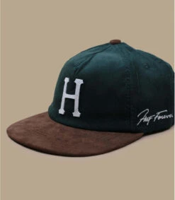 HUF Corduroy Classic H Strapback Forest Green -Célèbre Chapeaux Magasin corduroy classic h strapback forest green 2