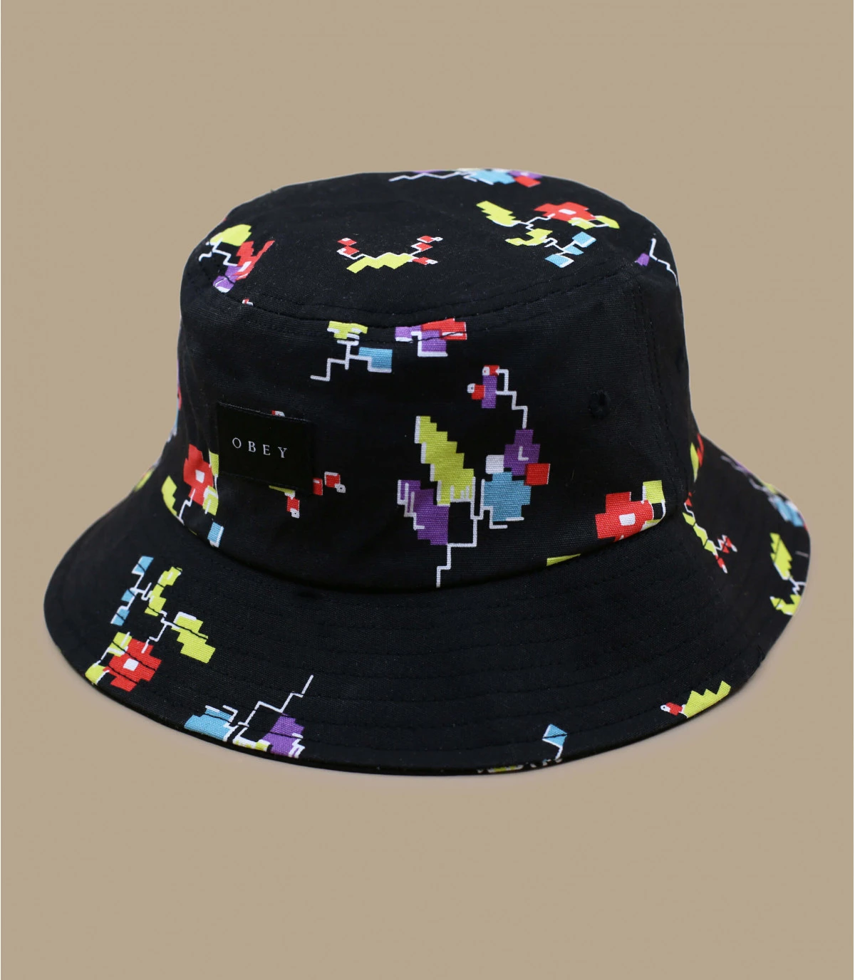 Digital Floral Bucket black OBEY Digital Floral Bucket Black -Célèbre Chapeaux Magasin digital floral bucket black 1