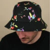 OBEY Digital Floral Bucket Black -Célèbre Chapeaux Magasin digital floral bucket black