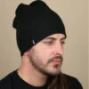 Barts Eclipse Beanie Reversible Black Grey -Célèbre Chapeaux Magasin eclipse beanie black