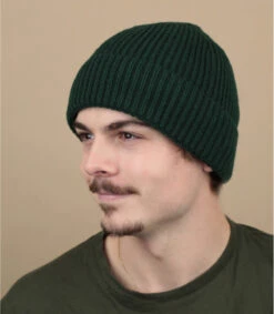Engineered Knit Ribbed Beanie Bottle Green