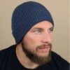 Engineered Knit Ribbed Beanie Steel Blue -Célèbre Chapeaux Magasin engineered knit ribbed beanie steel blue