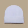 Engineered Knit Ribbed Beanie White