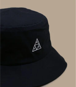 HUF Essentials TT Bucket Black -Célèbre Chapeaux Magasin essentials tt bucket black 2