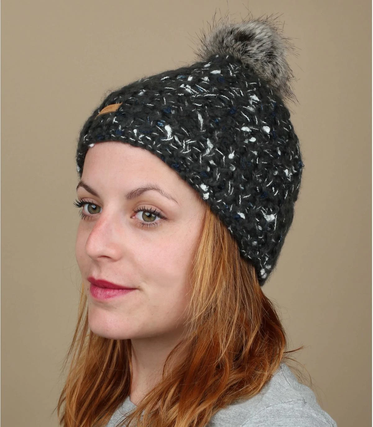 Euny Beanie dark heather Barts Euny Beanie Dark Heather -Célèbre Chapeaux Magasin euny beanie dark heatherbonnet20gris20chine20pompon20fourrur20Euny20Beanie20dark20heather