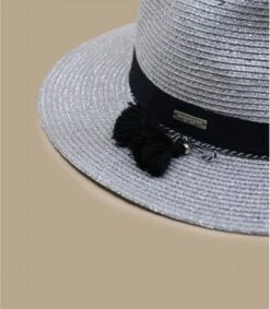 Seeberger Fedora In Shiny Braid Light Grey -Célèbre Chapeaux Magasin fedora in shiny braid light grey