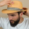 Stetson Fedora Panama Honey -Célèbre Chapeaux Magasin fedora panama honey