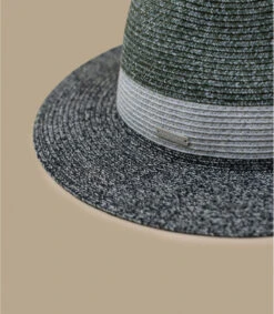Seeberger Fedora Stripe Design Khaki Black 3 Seeberger Fedora Stripe Design Khaki Black -Célèbre Chapeaux Magasin fedora stripe design khaki black 1