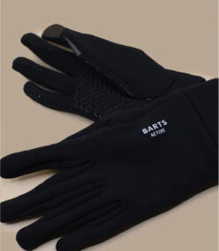 Barts Powerstretch Touch Gloves Black -Célèbre Chapeaux Magasin fine knitted touch gloves black 2
