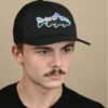 Patagonia Fitz Roy Trout Trucker Black 1 Patagonia Fitz Roy Trout Trucker Black -Célèbre Chapeaux Magasin fitz roy trout trucker black