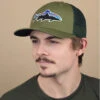 Patagonia Fitz Roy Trout Trucker Wyoming Green -Célèbre Chapeaux Magasin fitz roy trout trucker wyoming green