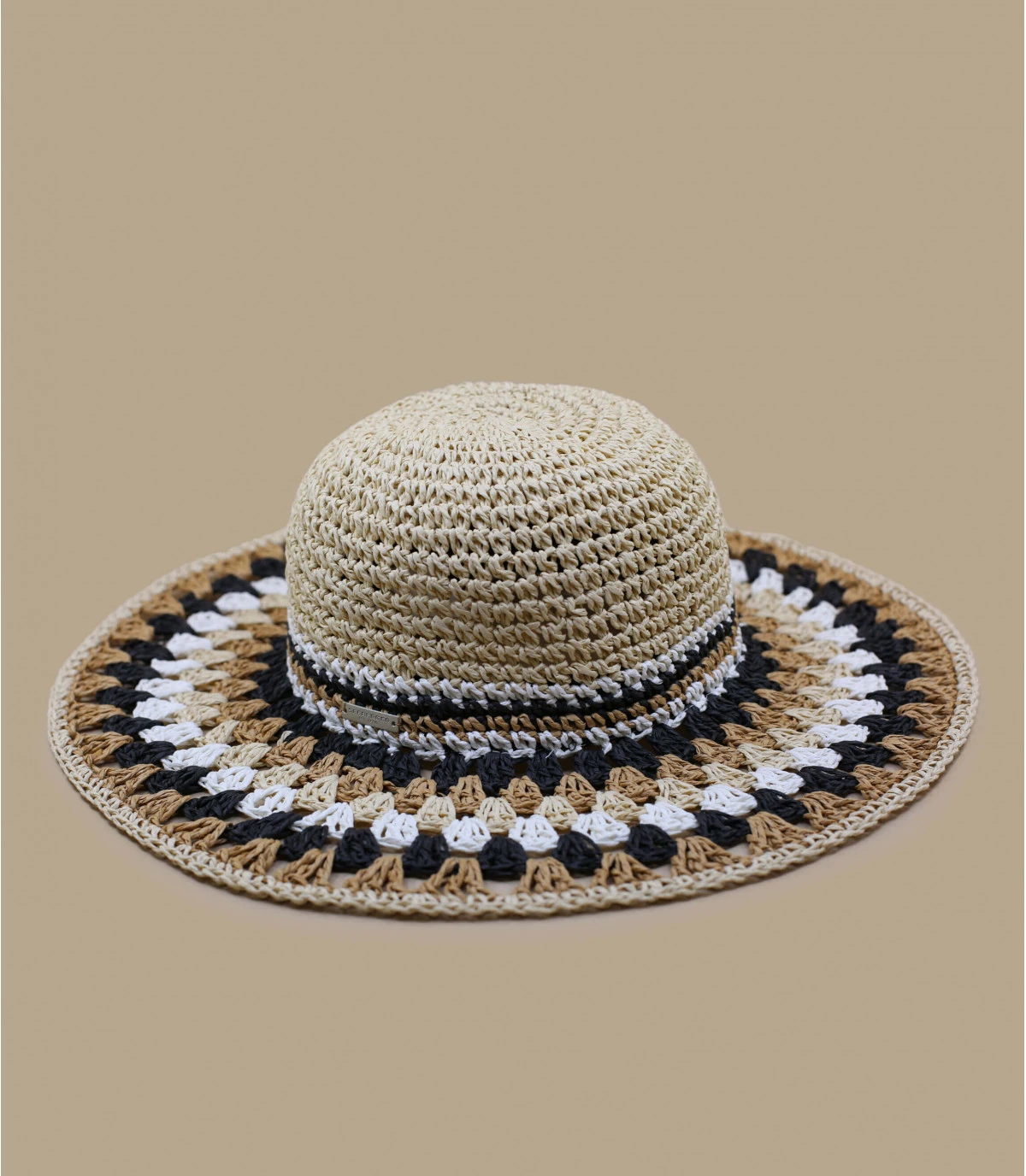 Floppy Multicolor linen white black Seeberger Floppy Multicolor Linen White Black -Célèbre Chapeaux Magasin floppy multicolor linen white black 1