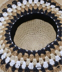 Seeberger Floppy Multicolor Linen White Black 6 Seeberger Floppy Multicolor Linen White Black -Célèbre Chapeaux Magasin floppy multicolor linen white black 4