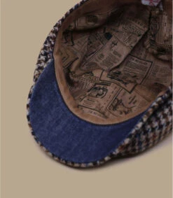 Stetson Hatteras Harris Tweed Beige Black Houndstooth -Célèbre Chapeaux Magasin hatteras harris tweed beige black houndstooth 2