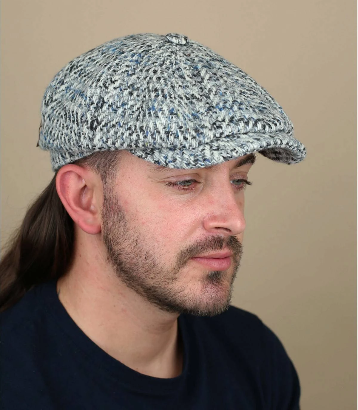 Hatteras Virgin Wool Herringbone grey beige Stetson Hatteras Virgin Wool Herringbone Grey Beige -Célèbre Chapeaux Magasin hatteras virgin wool herringbone grey beige