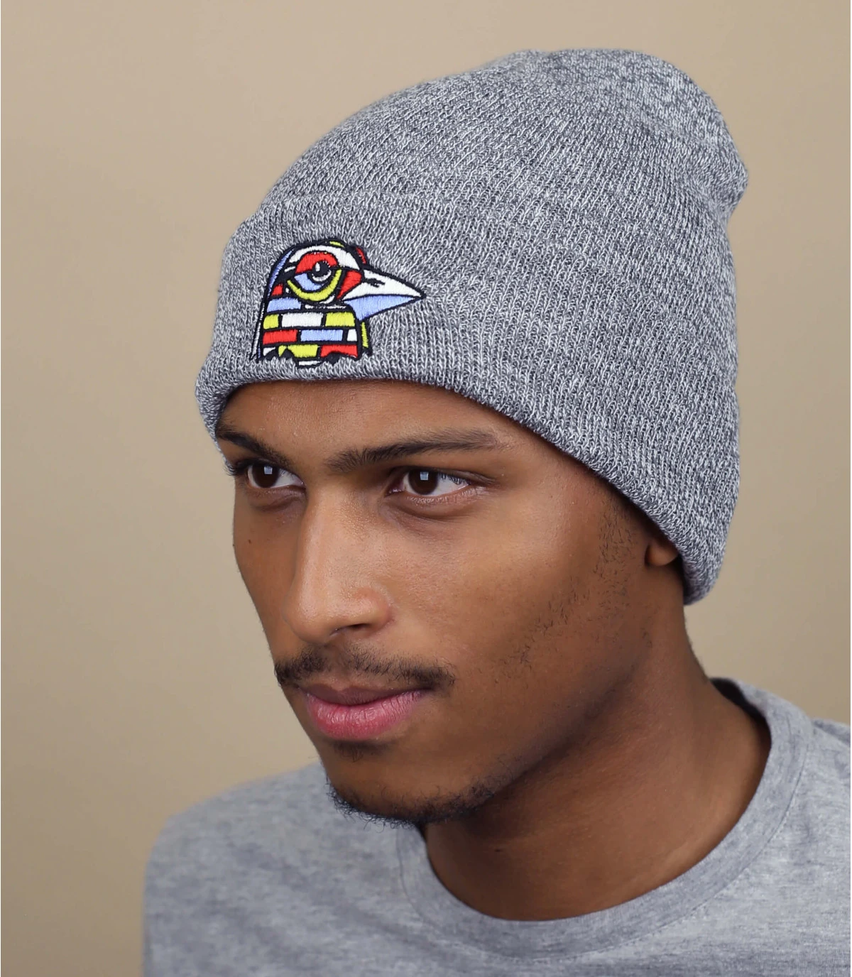 Keim Street Bird Beanie heather grey Keim Street Bird Beanie Heather Grey -Célèbre Chapeaux Magasin keim street bird beanie heather grey
