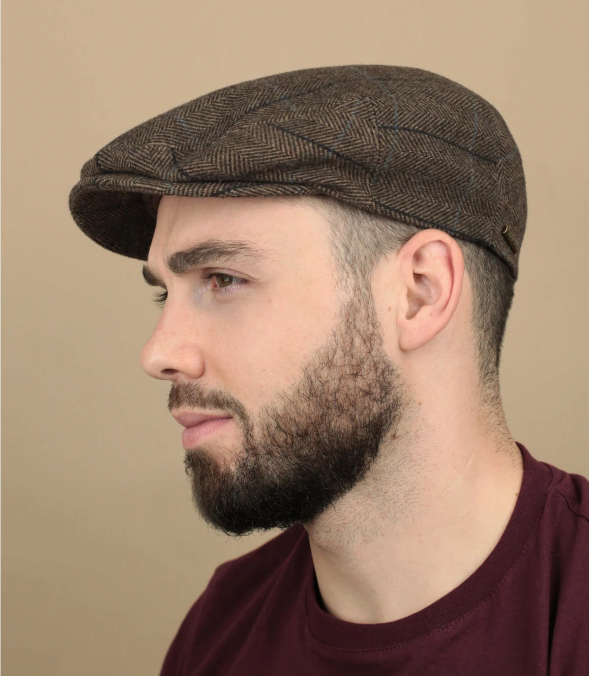 Kent Wool EF brown herringbone Stetson Kent Wool EF Brown Herringbone -Célèbre Chapeaux Magasin kent wool ef brown herringbone