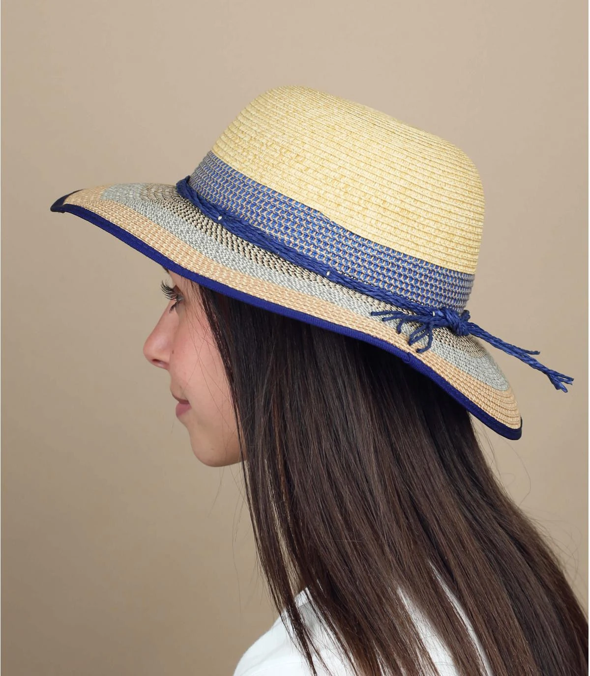 Mandy beige Mandy Beige -Célèbre Chapeaux Magasin mandy beigecapeline20beige20rayures20Mandy20beige