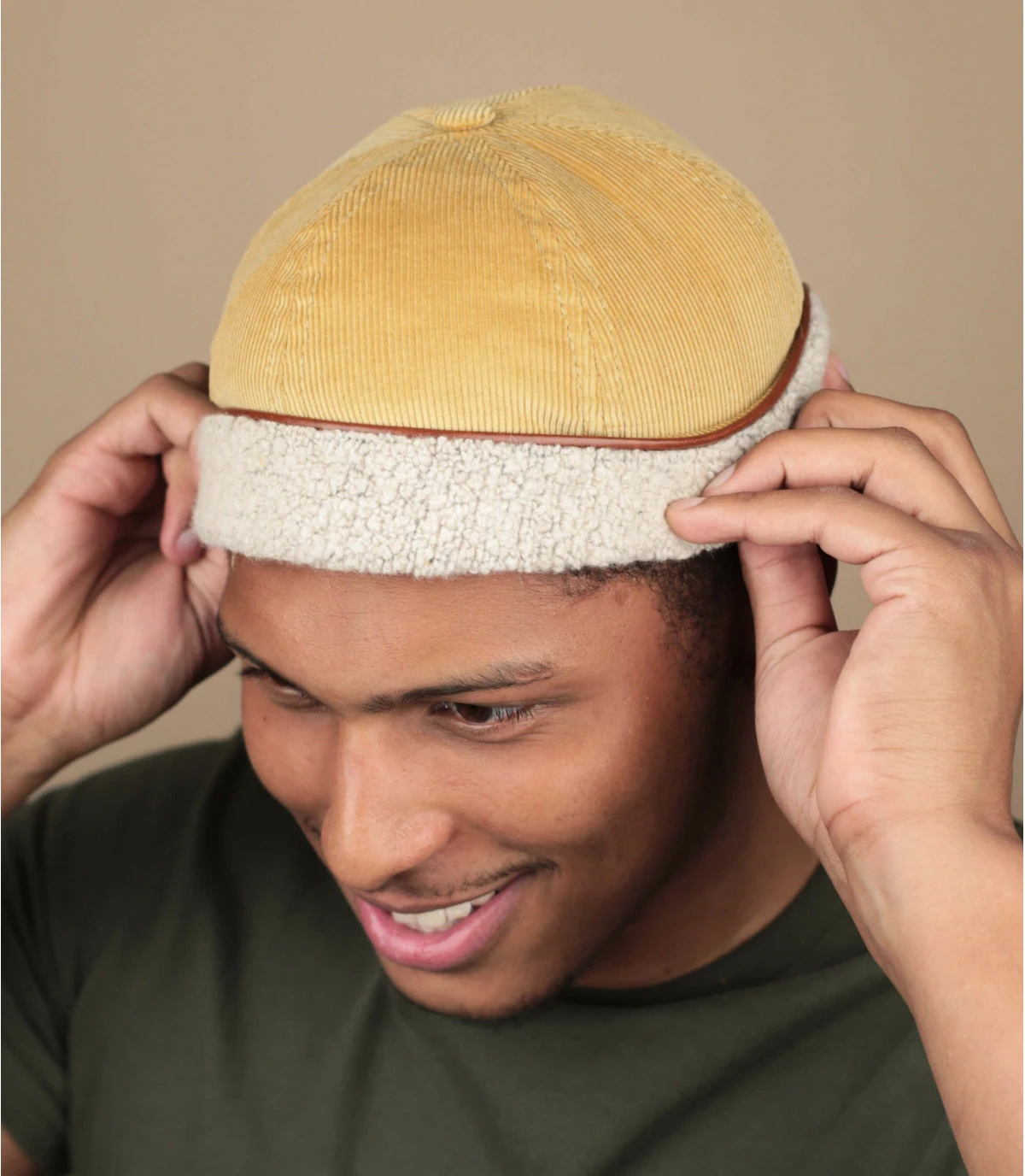 Miki Corduroy & Fleece sand Miki Corduroy & Fleece Sand -Célèbre Chapeaux Magasin miki corduroy fleece sand