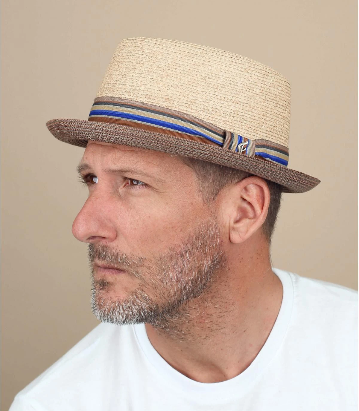 Noham Raphia Noham Raphia -Célèbre Chapeaux Magasin noham raphiapork20pie20beige20brun20Noham20Raphia