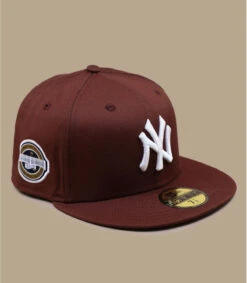 NEW ERA Patch 59Fifty NY Walnut Brown -Célèbre Chapeaux Magasin patch 59fifty ny walnut brown 1