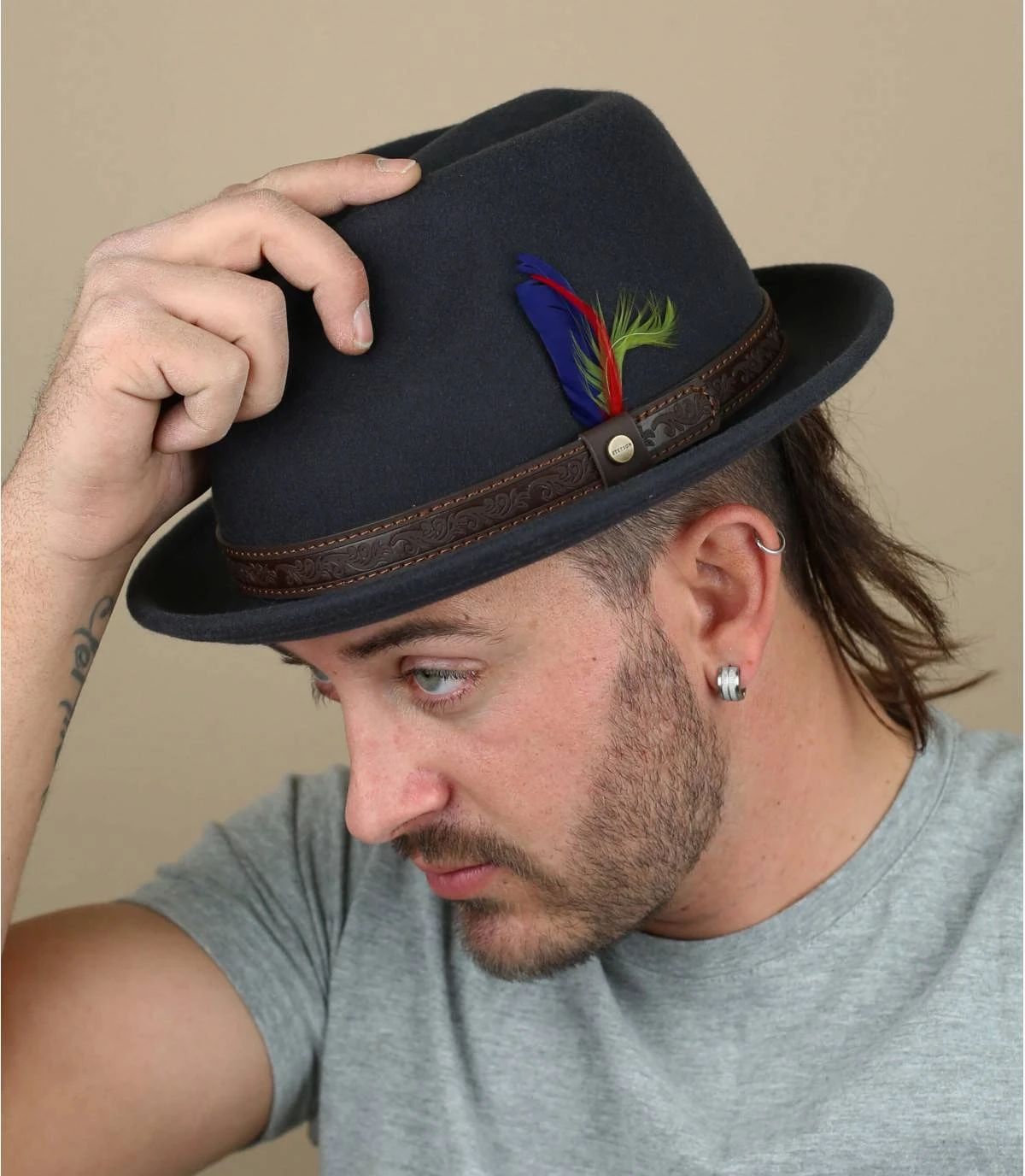 Player Woolfelt grey Stetson Player Woolfelt Grey -Célèbre Chapeaux Magasin player woolfelt grey