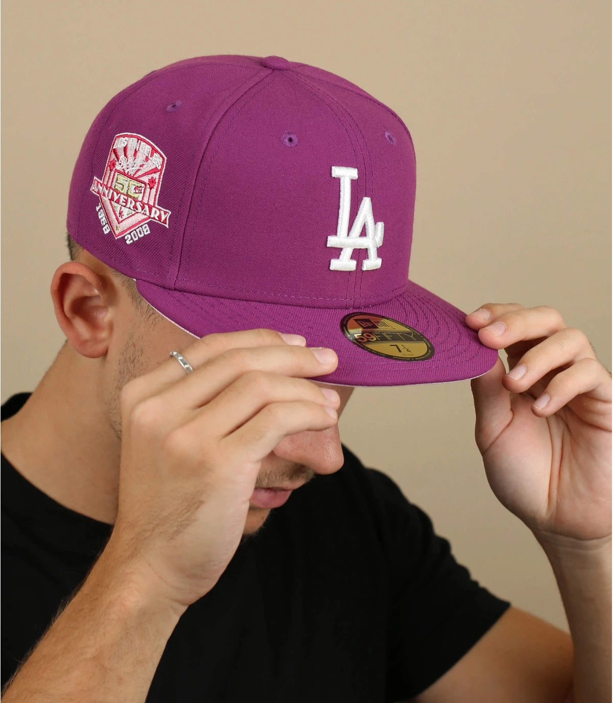 Side Patch 5950 LA sparkling grape NEW ERA Side Patch 5950 LA Sparkling Grape -Célèbre Chapeaux Magasin side patch 5950 la sparkling grape