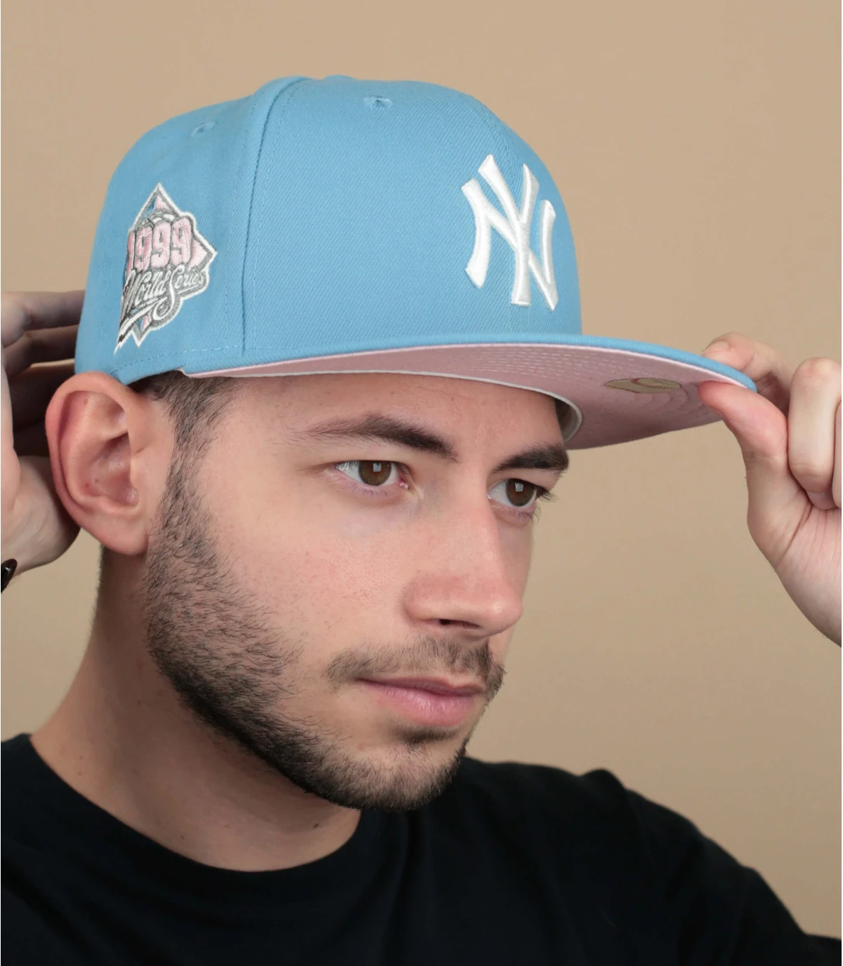 Side Patch 5950 NY Yankees sky pink NEW ERA Side Patch 5950 NY Yankees Sky Pink -Célèbre Chapeaux Magasin side patch 5950 ny yankees sky pink