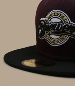 NEW ERA Side Patch 59Fifty Milwaukee Brewers Marron Black -Célèbre Chapeaux Magasin side patch 59fifty milwaukee brewers marron black 2